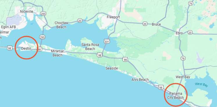 Panama City Beach and Destin location