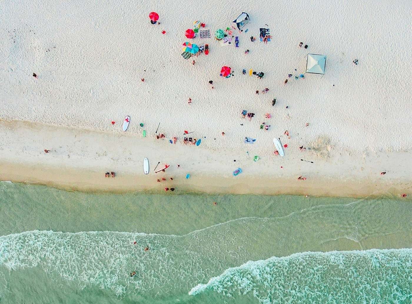 People in the beach at daytime