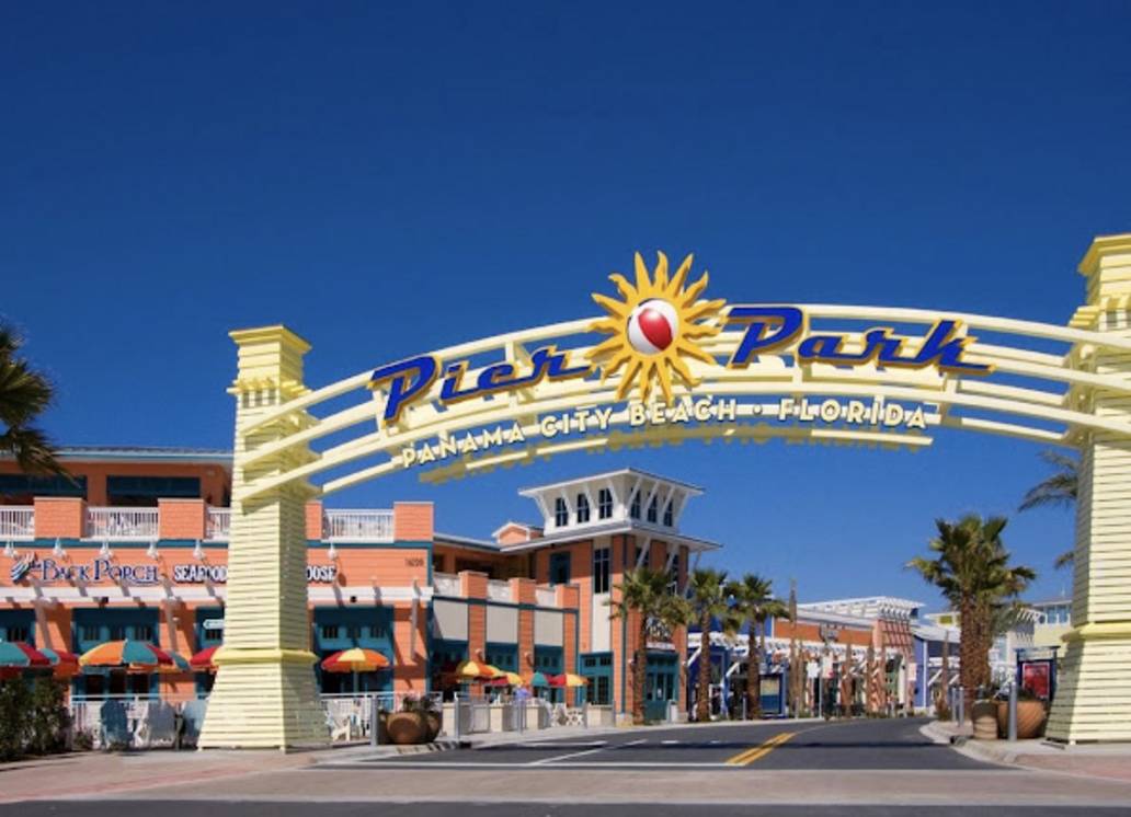 Open-air shopping and entertainment area at Pier Park in Panama City Beach