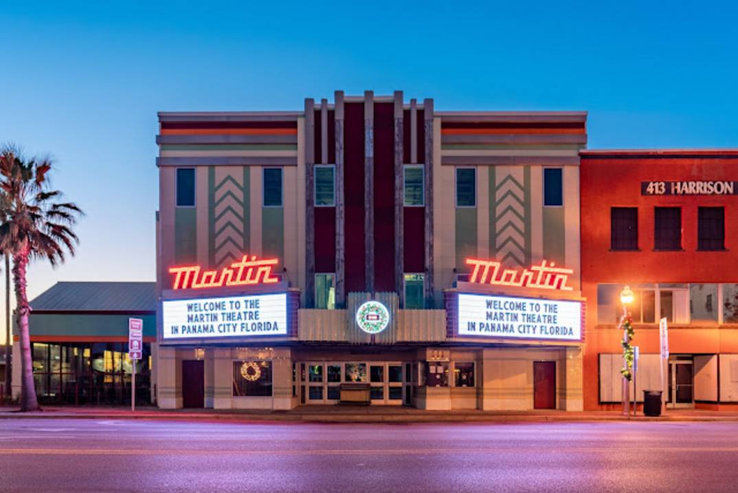 Historic Martin Theatre marquee in Downtown Panama City